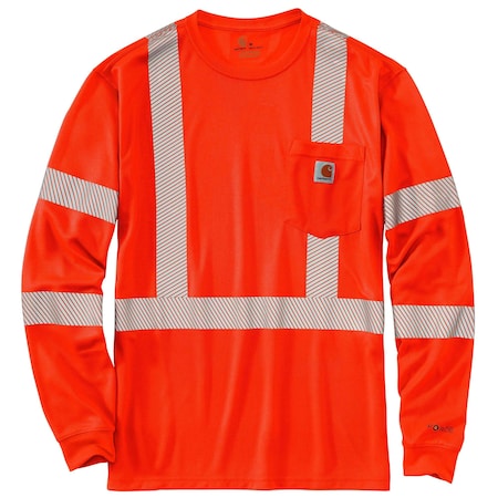 Carhartt Men's HV Force High Visibility LS Class S REG Long Sleeve Relaxed Brite Orange TK0496-M / 100496-824SREG